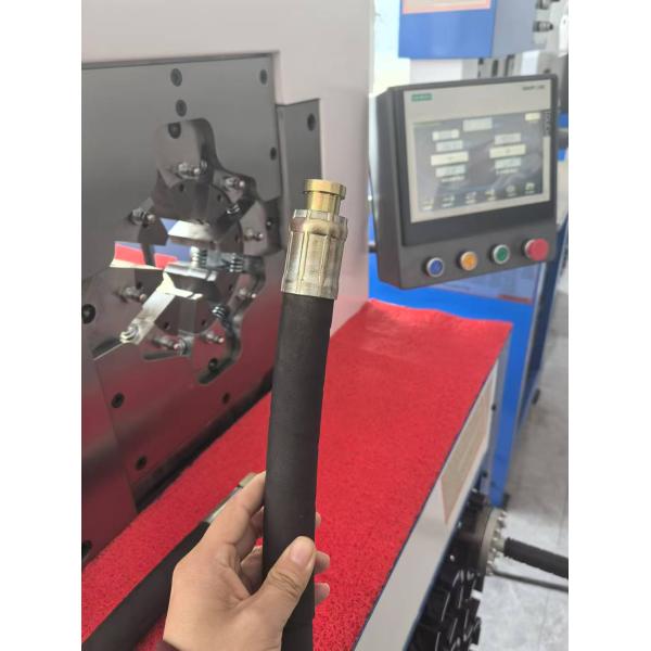 PLC Control Systerm 5.5kw Working Efficiency 300 Pieces/H With Fast Change Moulds Tools Hydraulic Hose Pressing Machine 7.5kw Working Efficiency 800