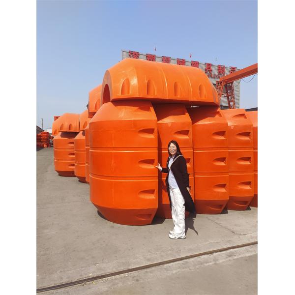 Orange Polyethylene Dredge Pipeline Floats Ultimate Solution For Durability