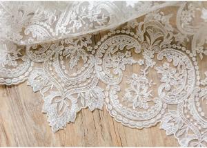  Ornament Wedding Floral Corded Lace Fabric Embroidered Tulle For Pallas Couture Manufactures
