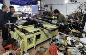 China Radiator Semi-Automatic Core Assembly Machine 0.5-0.8Mpa Work Pressure Two Rows Core Builder Machine 220V Power on sale