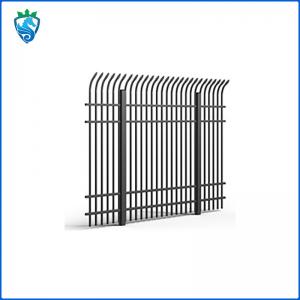 China Black Aluminum Rail Fence Gate Commercial Industrial on sale