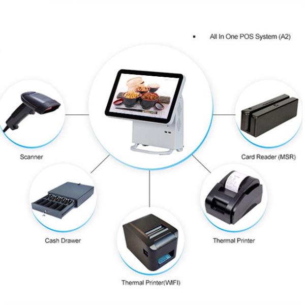 15.6 Inch White Color Windows Pos System With Smart Win XP OS System