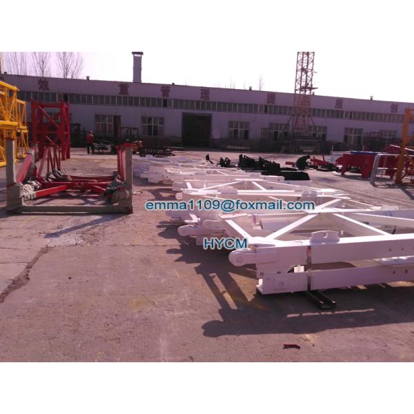 Hot 6T Luffing Tower Crane With L46 Mast Section 45M Boom Jib Inside Buildings