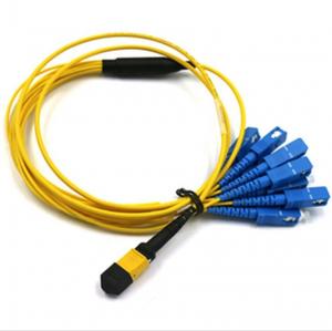  12 Core MPO Breakout Cable , MTP SC Patch Cable For FTTH FTTA Manufactures