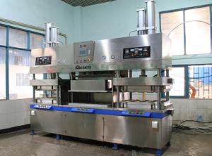 China Sugarcan Bagasse Pulp Semi Auto Tableware Machine Dishtray Making Machine 7000Pcs / H on sale