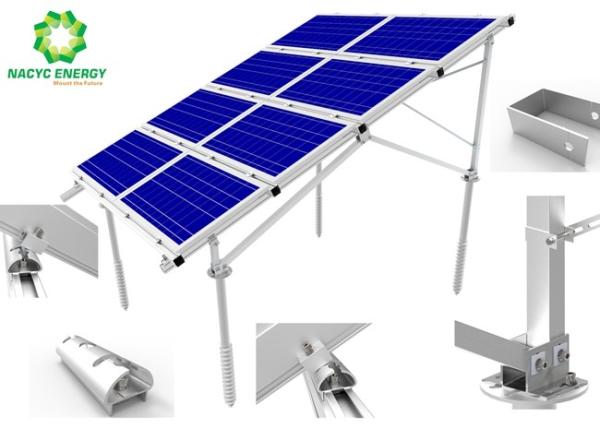 Structure Solar Pv Solar Panel Brackets Ground Mount Solar Aluminum Solar Panel