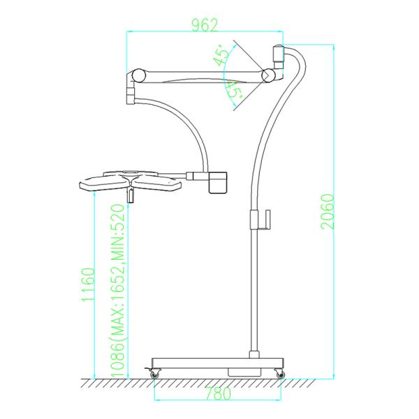 Mobile Type LED Operating Room Lights Led Operation Theatre Lights High Reliability