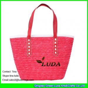 China LUDA best handbags women straw tote bags wheat straw beach handbag on sale