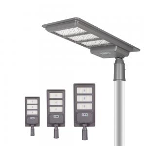  IP65 All In One Solar LED Street Light Monocrystalline Solar Panel 34000lm PC Lens Manufactures