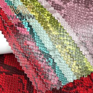  Colorful Faux Snake Skin Fabric for Bags genuine leather sewing products Manufactures