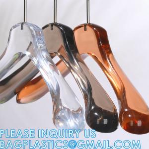  Luxury Clothes Hangers, Clothing Type Transparent Acrylic Clothes Hanger, Garment Coat Hangers For Cloth Manufactures