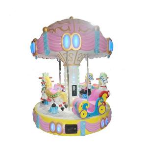  Carousel Ride Kids Arcade Machine For 6 Players Fiberglass Material 350KG Weight Manufactures