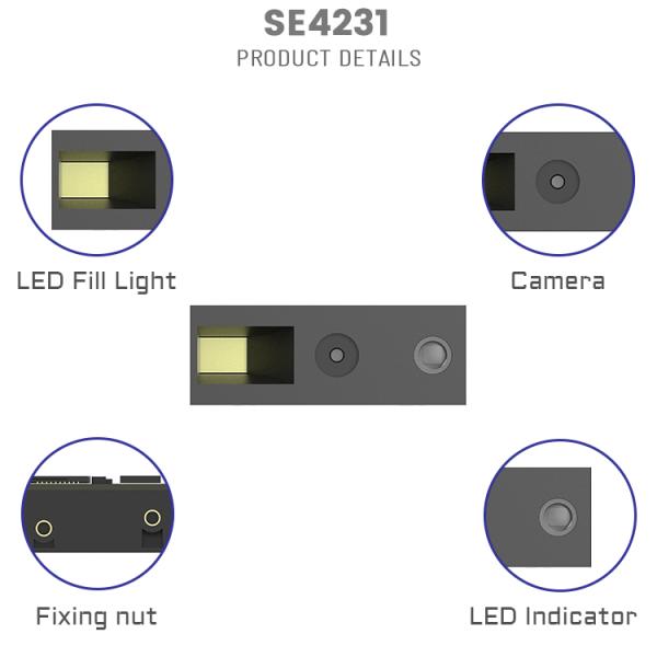 WCMI Embedded 1D 2D Barcode Scanner Module CMOS Barcode Scanner Module with RS232/USB Interface