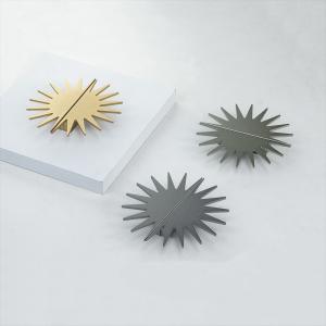 China Golden Sun Shaped Aluminum Cabinet Knobs 4.72inches Decorative Novelty wardrobe door handles on sale