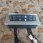 Customize Multimedia Desk Grommet Power Cable Cubby Socket Box with Double Side