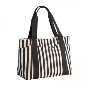  Simple Stripe Diagonal Canvas Tote Bags Single Shoulder Bag Manufactures