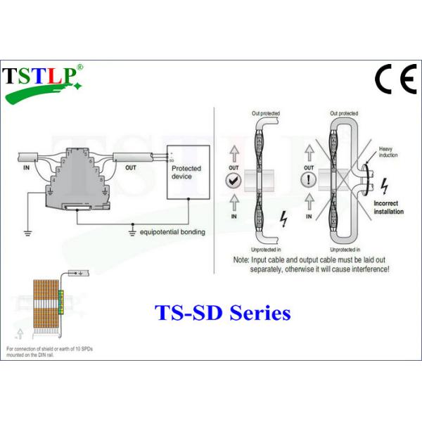 Field - Bus System Surge Protection Device 100mA / 400mA Providing Fine Protection