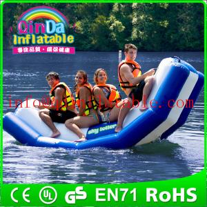 China Inflatable floating water seesaw pool seesaw for toddlers inflatable floating water game on sale