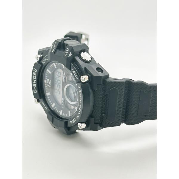 Stainless Steel Case Sport Quartz Light Wrist Watch Round With Digital Display Feature