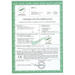 Fuan Zhongzhi Pump Co., Ltd. Certifications