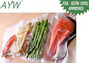 China FDA Test Clear Vacuum Seal Food Storage Bags , Food Grade Vacuum Storage Bag For Vegetable on sale