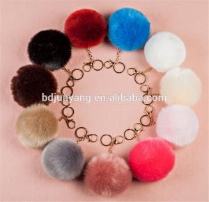 China 2016 new style faux fox fur pom pom fashion accessory ball faux fur key chain on sale