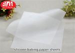 Waterproof Silicone Baking Paper Sheets 0.045-0.05mm Thickness Withstand Higher