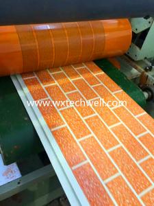 China Embossed Brick Pattern Exterior Decorative Metal Wall Cladding Panel Production Line on sale