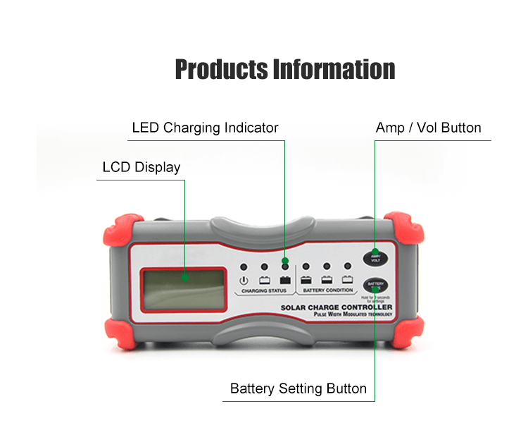 China 600W IP65 5-Stage Charging Digital Solar Charge Controller PWM Solar System Charge Controller on sale