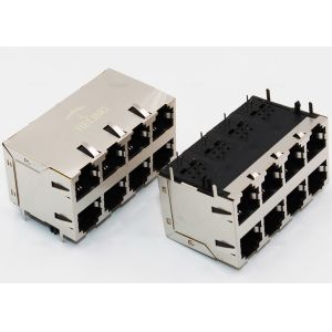  RoHS Compliant Right Angle Rj45 Female Socket Tab Up Manufactures