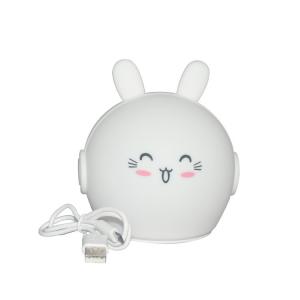 Rabbit Rechargeable Silicone Night Light Soft Touch Switching Colors For Children Manufactures