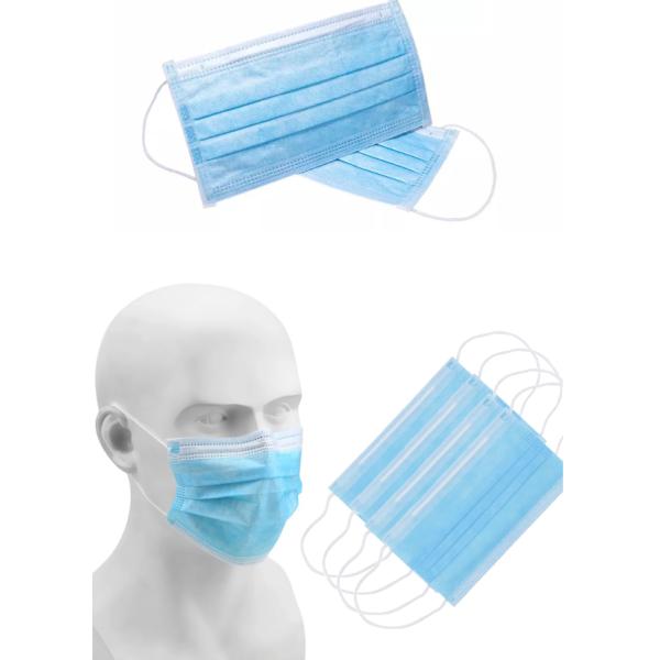 Non Irritating Disposable Earloop Face Mask , 3 Ply Sterile Face Masks