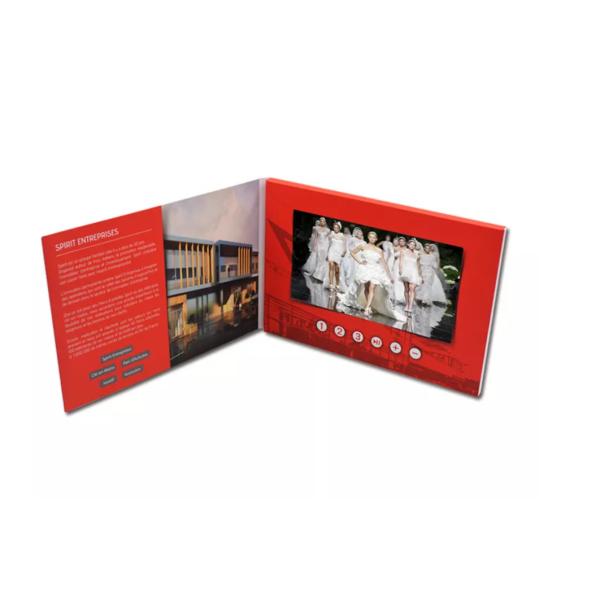 Custom print video display 7 inch LCD video brochure for advertising video marketing