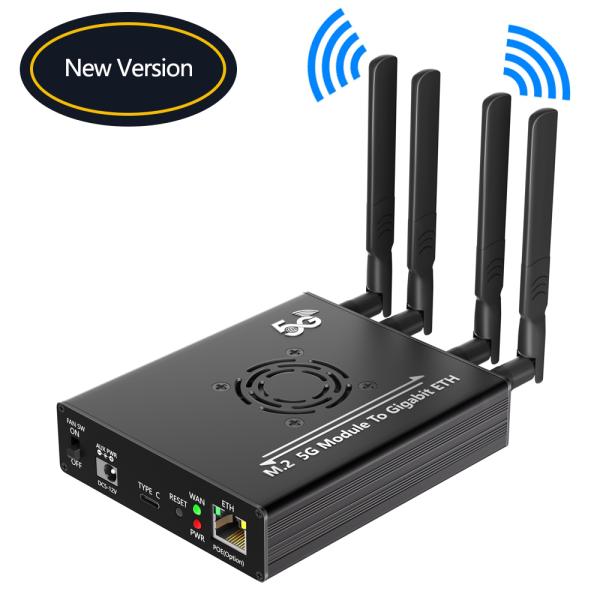 NGFF(M.2) 4G/5G Module To Type C Adapter With POE Module And Dual SIM Card Slot And RJ45 Port, Realtek RTL8125BG Controller