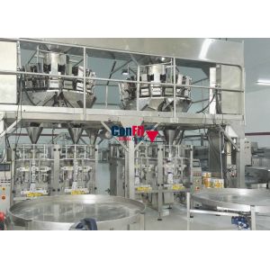 10 Head 500 Gram Vertical Form Fill Seal Machine With Double Weigher Filling