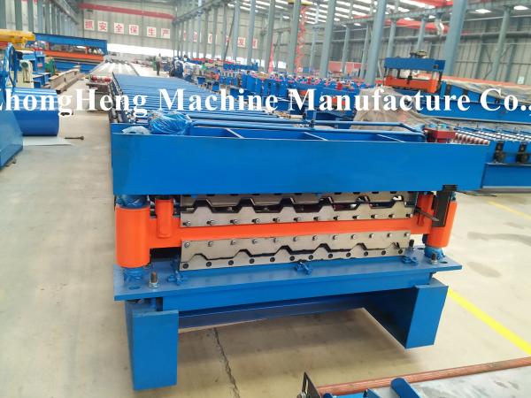 Quality Double-corrugated Sheet Roofing Sheet Roll Forming Machine with protective cover for sale