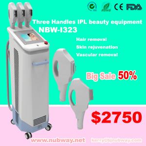  Three handles hair, wrinkles, acne removal IPL beauty device with great feedback Manufactures