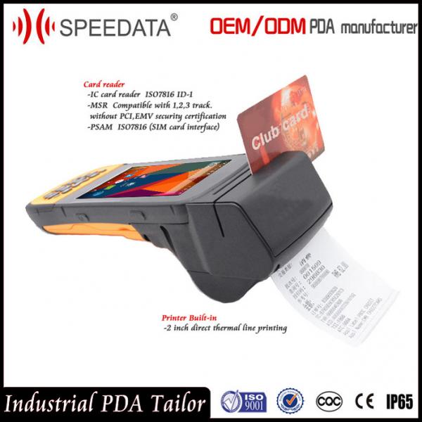 Quality 4G LTE Mobile Handheld Smart Card Reader PDA Industrial with Portable Thermal Printer for sale