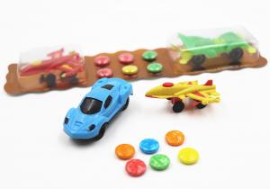 China Halloween Novelty Compressed Candy With Funny Car Plane Toy on sale