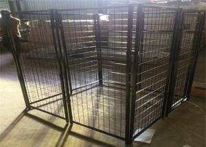  Large Folding Pet Cage For Dog House / Metal Dog Crate Kennel With Gate Manufactures