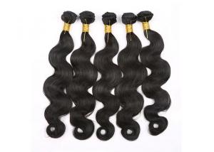  10A Natural Human Hair Extensions , Double / Triple Weft Virgin Indian Remy Hair Manufactures