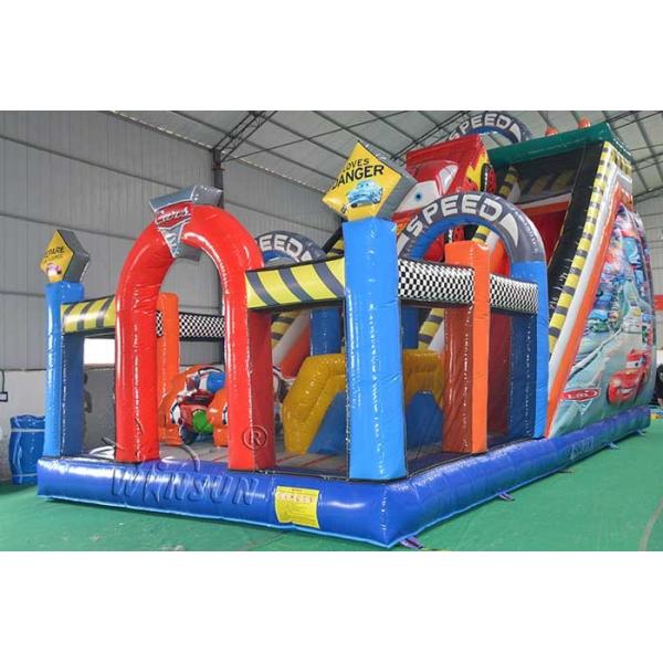 McQueen Inflatable Dry Slide For Adults / Children Customized Size Available