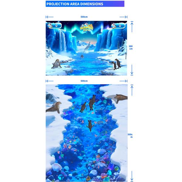 Short Throw Indoor Joyful Beach Projection Interactive Game For Shopping Mall