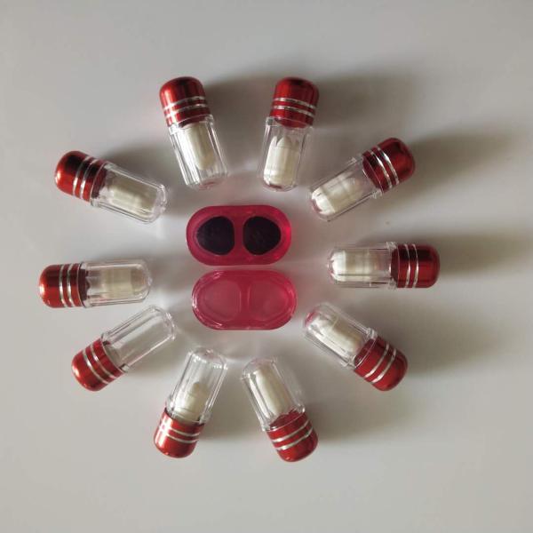 Hexagonal Single Pill Container 13mm 2ml Clear Empty Capsules