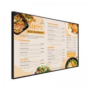  Indoor LCD Advertising Display Digital Signage Player For Restaurant Digital Menu Boards Manufactures