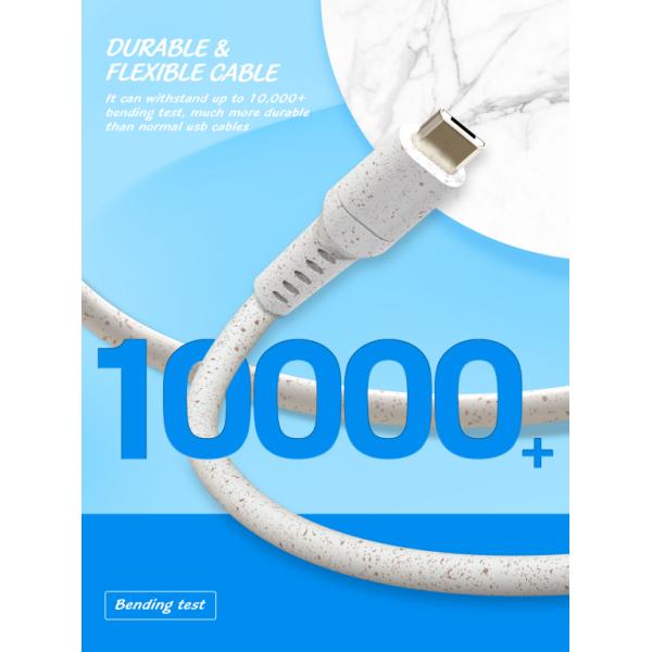 Wheat Straw PD USB Data Cable Android Micro 2.4A Fast Charging Cable