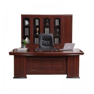China Solid Wood Executive Office Set for Executive Desk and Chair in Vintage Mahogany on sale