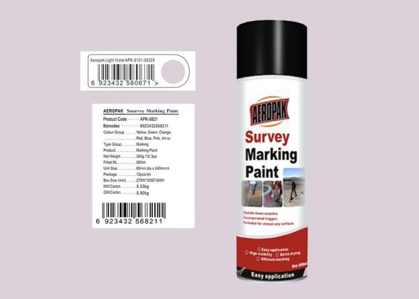 Quality Light Violet Marking Spray Paint , Survey Marking Paint With SGS Certificate for sale