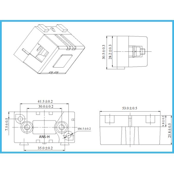 BF1 MIDI 1 Circuit Bolt-Down High Current Panel Mount Fuse Holder ANS-H