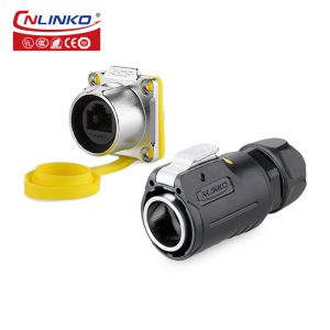 Cnlinko Waterproof IP68 Ethernet Cable Rj45 Connector Socket for LAN Network